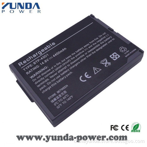 8 Cells 14.8V 4400mah Laptop Battery for Acer BTP-43D1 Travelmate 220 230 260 280 230XC 230XV 233LC